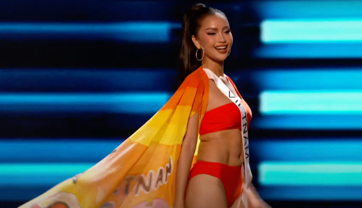 Ngọc Châu walk 'sập sàn' trong phần thi bikini bán kết Miss Universe: Cơ bụng đẹp 'nghẹt thở' Ảnh 2