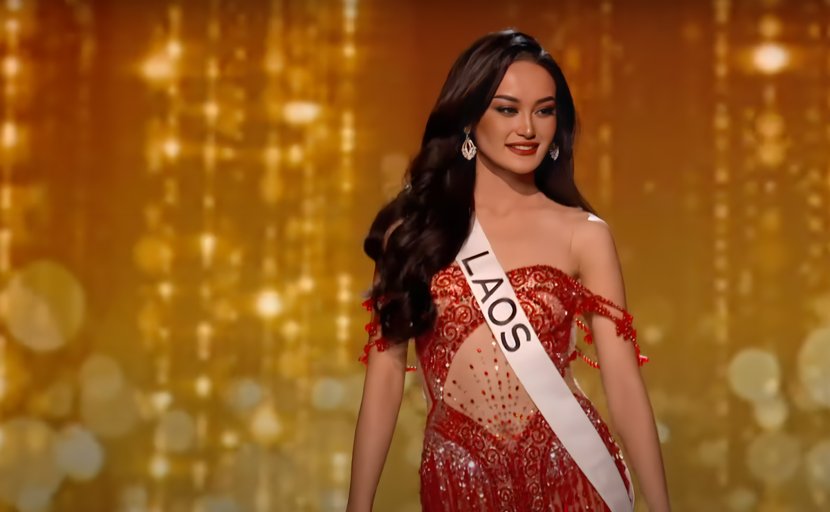 Ngọc Châu 'tiễn bay' dàn mỹ nhân Châu Á với son đỏ, chiếm trọn hào quang tại bán kết Miss Universe Ảnh 11