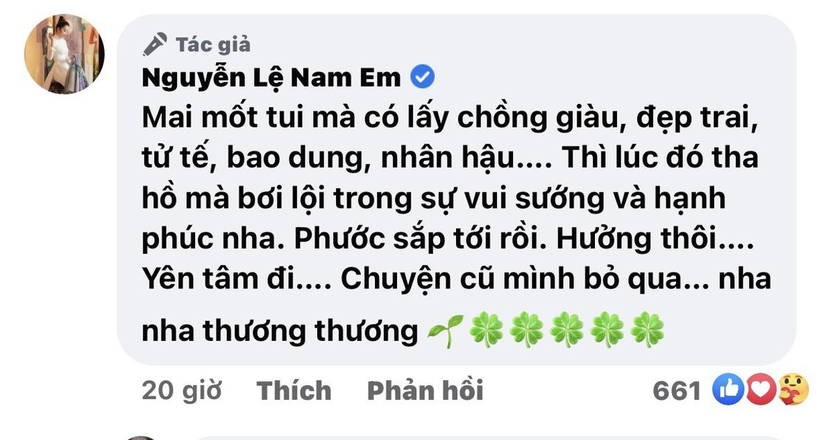 Nam Em muốn bỏ qua mọi chuyện sau ồn ào tình cảm với Bạch Công Khanh, chỉ ước một điều Ảnh 2