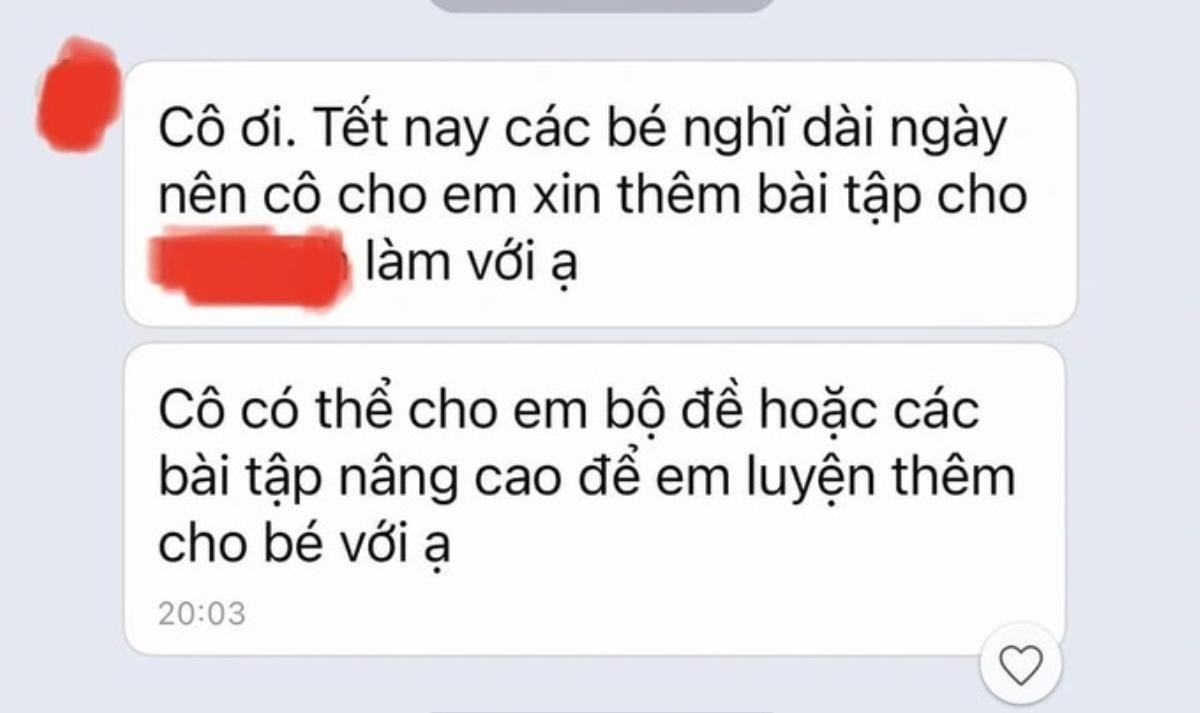 Trường học không giao bài tập Tết, phụ huynh xin cô giao bài cho con Ảnh 2