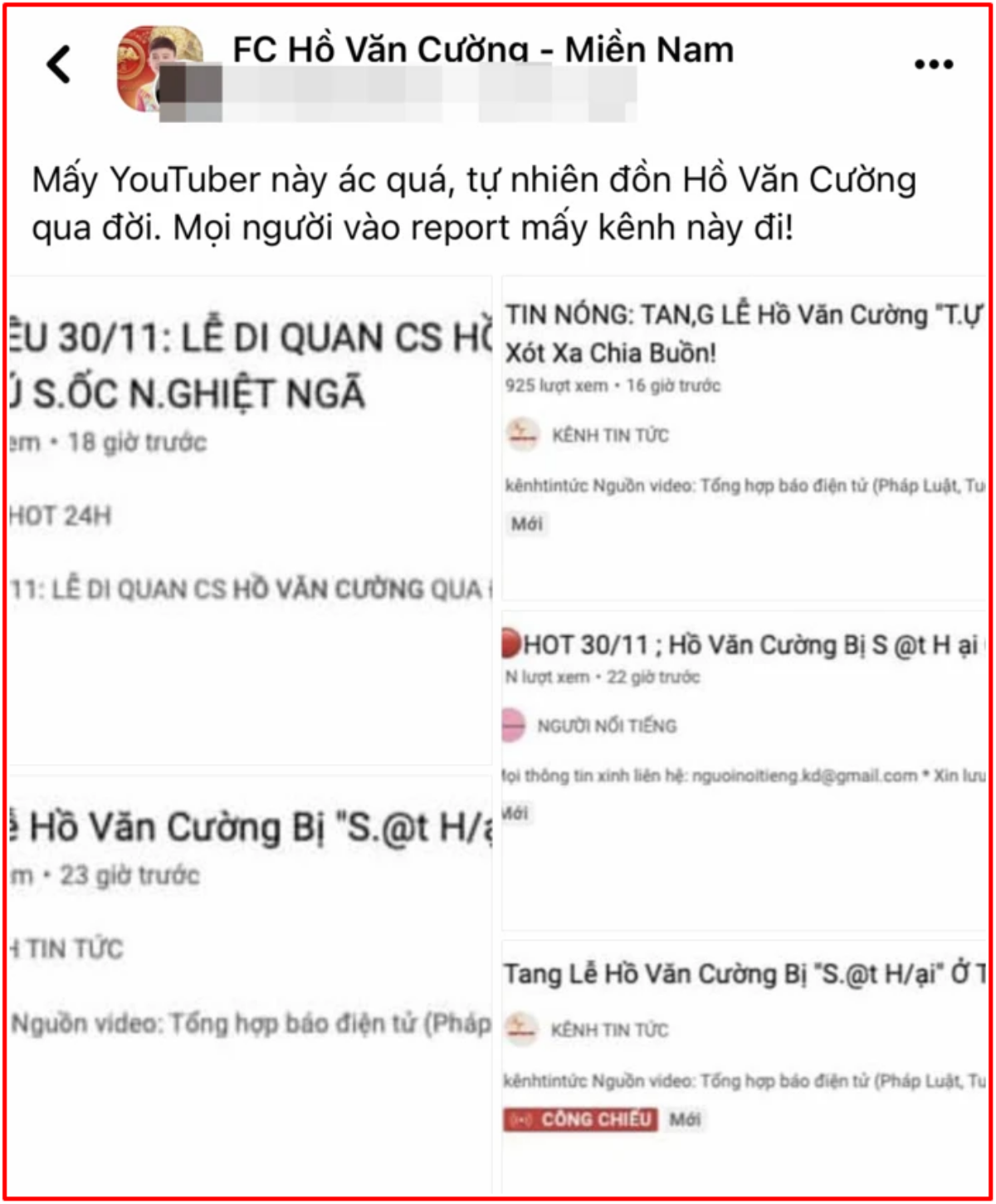 Hồ Văn Cường gặp 'biến căng', người hâm mộ tuyên bố nhờ Pháp luật vào cuộc Ảnh 1