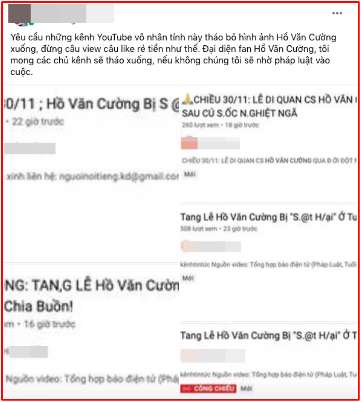 Hồ Văn Cường gặp 'biến căng', người hâm mộ tuyên bố nhờ Pháp luật vào cuộc Ảnh 2