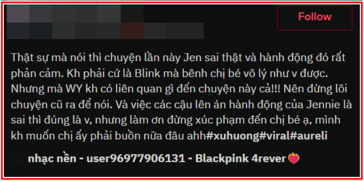 BLINK ủng hộ việc phê phán hành động phản cảm của Jennie: 'Fan nhưng không bênh vô lý' Ảnh 2