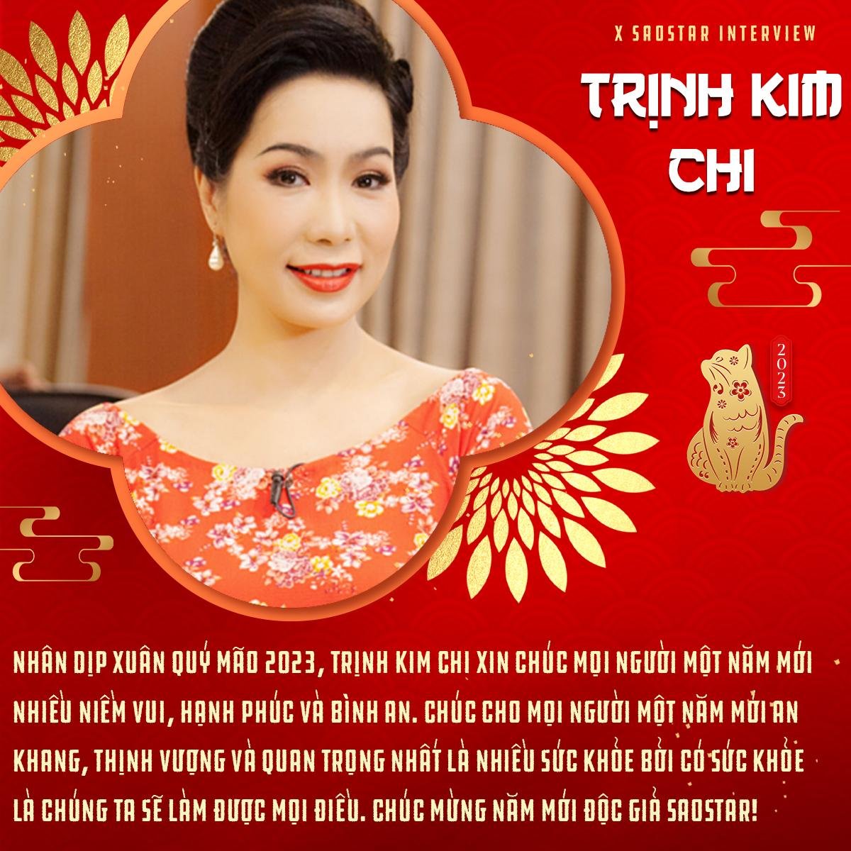 30) NSƯT Trịnh Kim Chi, Ninh Dương Lan Ngọc, S.T Sơn Thạch cùng dàn sao Việt chúc Tết độc giả SAOstar Ảnh 1