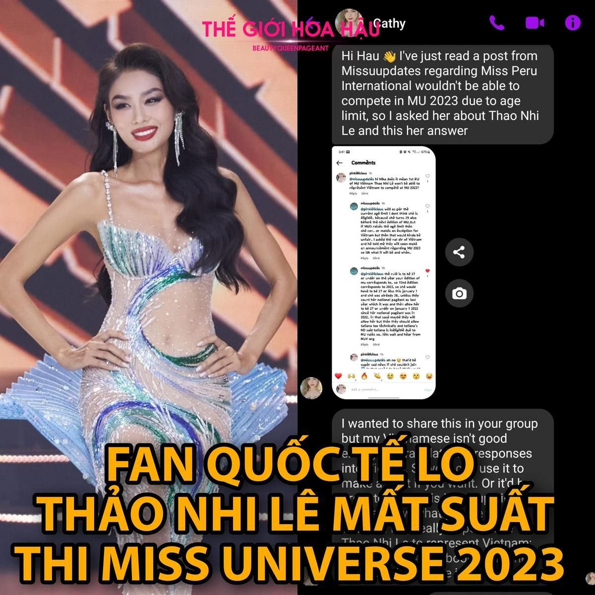 Fan quốc tế lo lắng Thảo Nhi sẽ mất suất thi đấu tại Miss Universe: Đã có trường hợp tương tự Ảnh 1