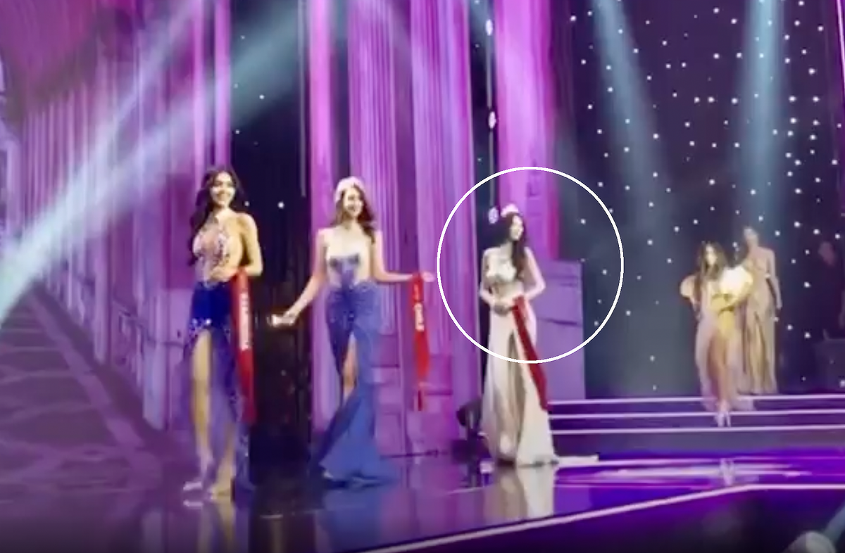 'Nhức đầu' với kiểu đeo sash của thí sinh Miss Charm: Kẻ móc lên váy, người buộc lên tay! Ảnh 2