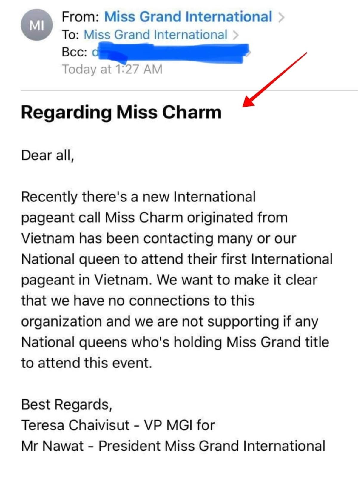 Đương kim Miss Grand chúc mừng Tân Miss Charm đăng quang: Cẩn thận bị tước vương miện chị ơi! Ảnh 3