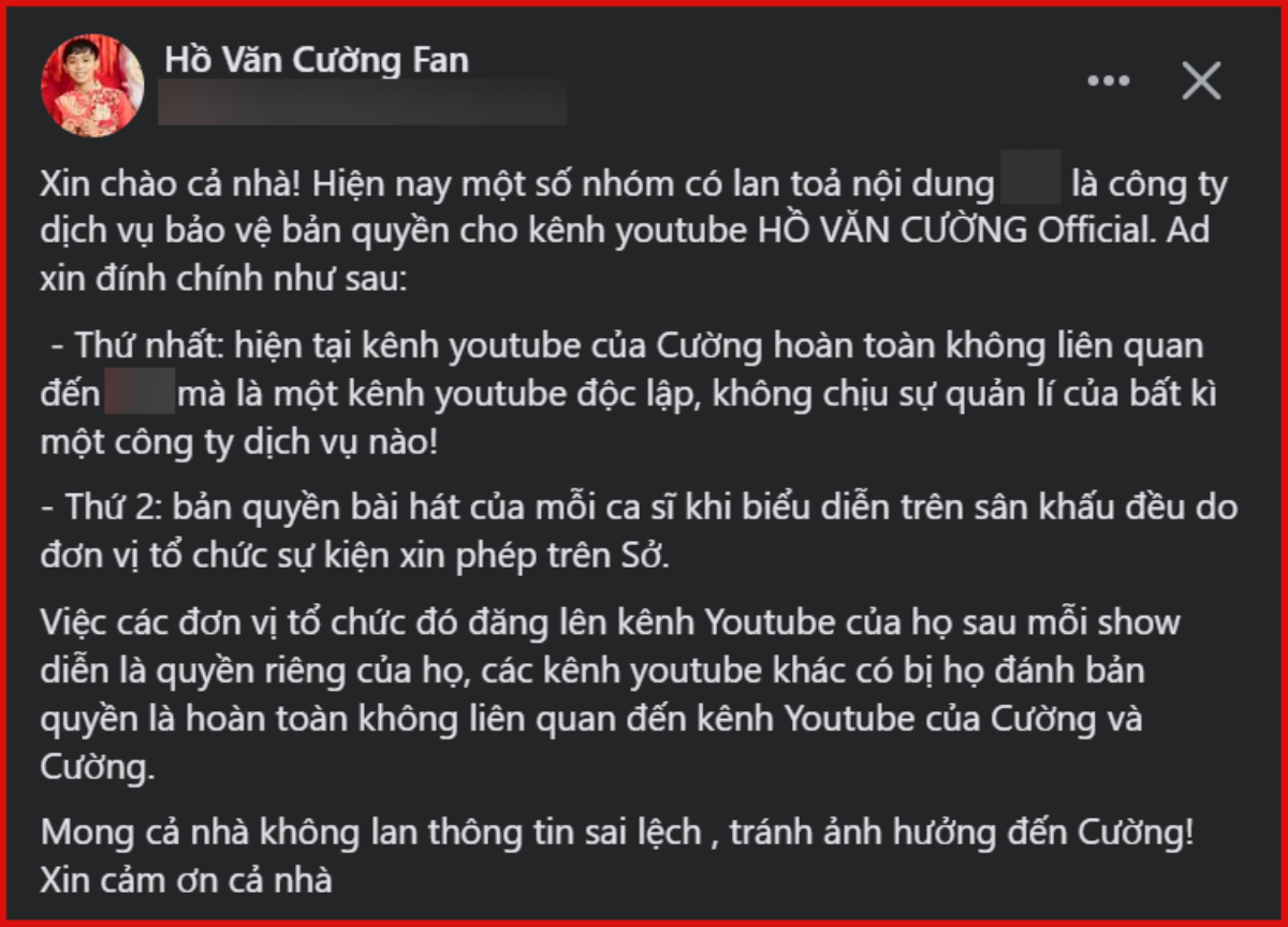 Hồ Văn Cường gặp 'biến' liên quan đến kênh Youtube triệu view, fan lập tức đăng đàn đính chính Ảnh 2