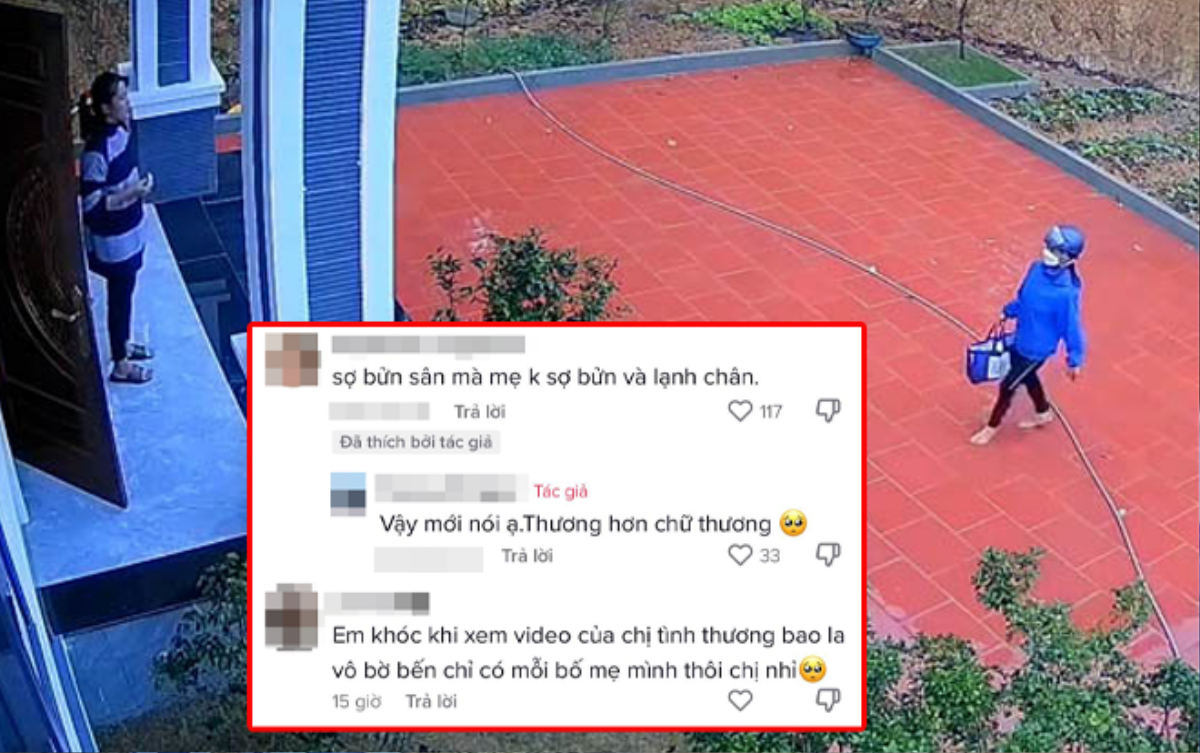 Mẹ đội mưa gió mang cháo sang thăm, con gái 'ứa nước mắt' khi nhìn xuống đôi chân của đấng sinh thành Ảnh 2