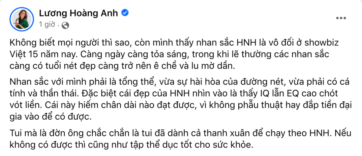 Vợ cũ Huy Khánh bất ngờ réo tên Hồ Ngọc Hà, nhắn nhủ: 'Nhìn vào là thấy IQ và EQ cao chót vót' Ảnh 3