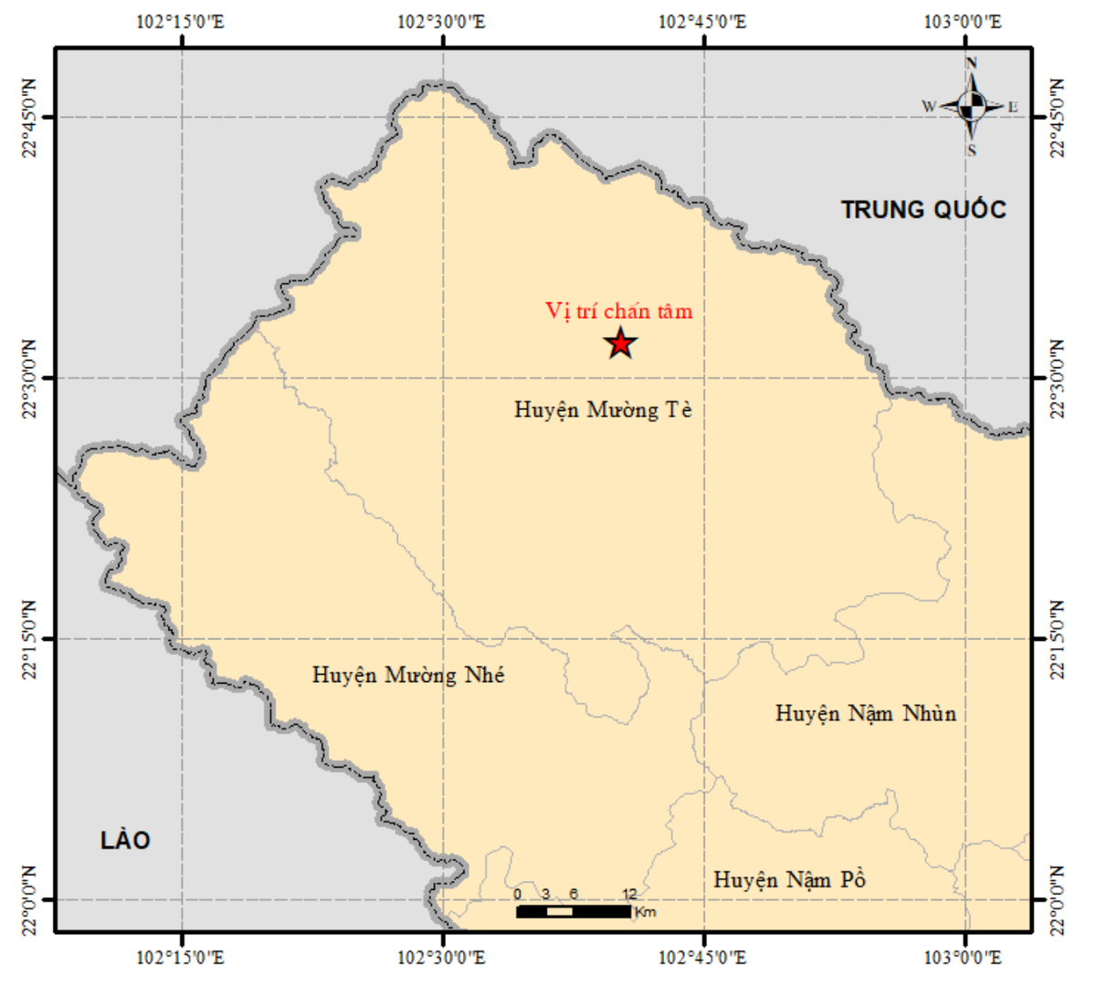 Lai Châu: Vừa xảy ra động đất 4,4 độ ở huyện Mường Tè Ảnh 1