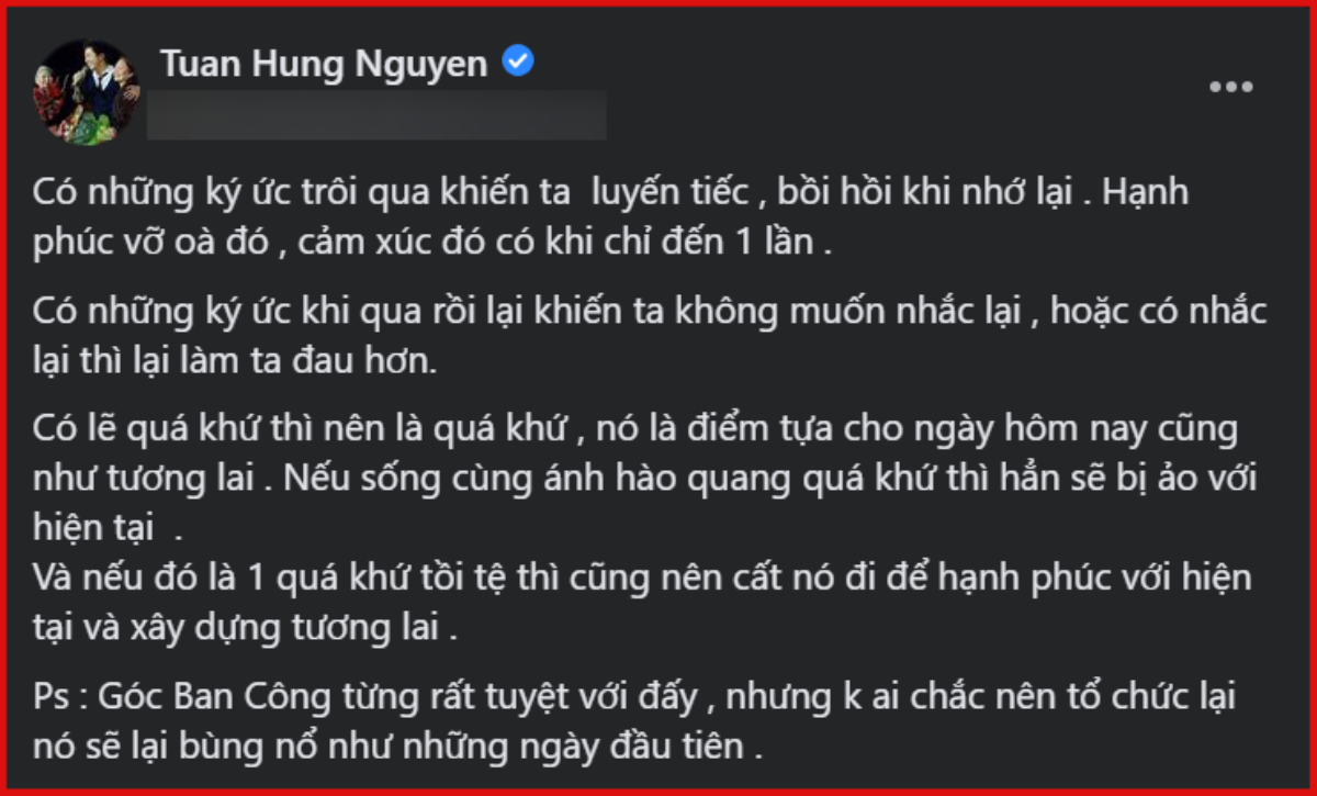 Từng bị phạt tiền, Tuấn Hưng nói về Góc ban công: 'Nếu đó là 1 quá khứ tồi tệ thì cũng nên cất nó đi' Ảnh 2