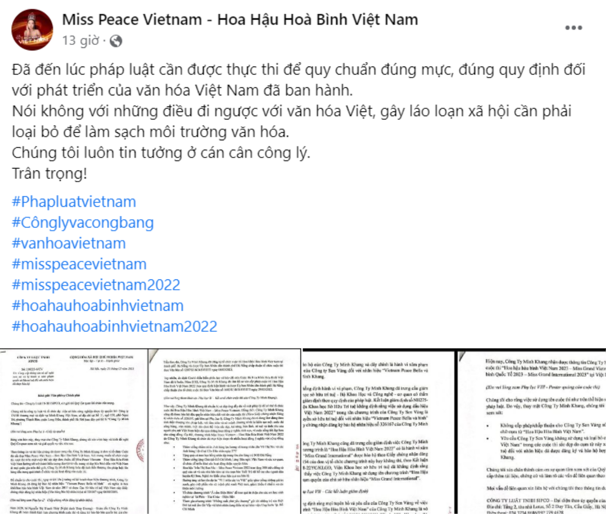 Im lặng nửa năm, Miss Peace Vietnam lại đòi kiện cáo: Quyết đòi bằng được tên Hoa hậu Hòa bình Ảnh 3