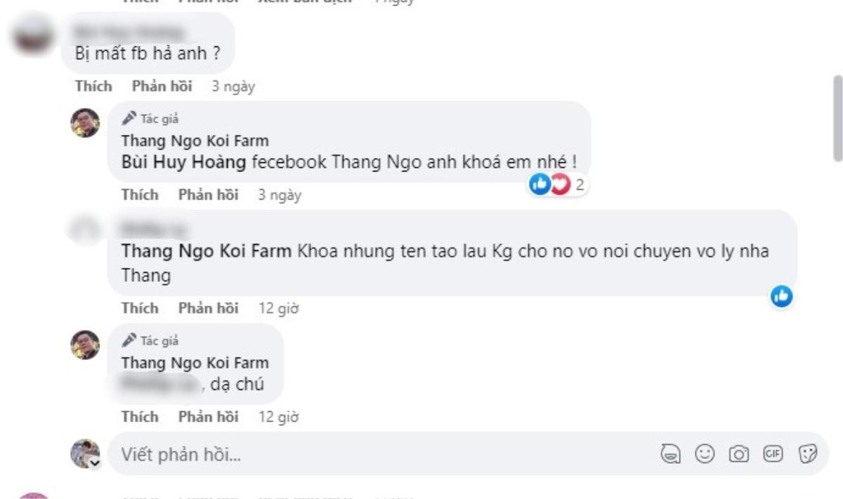 'Vua cá Koi' Thắng Ngô bất ngờ khóa facebook tích xanh Ảnh 2