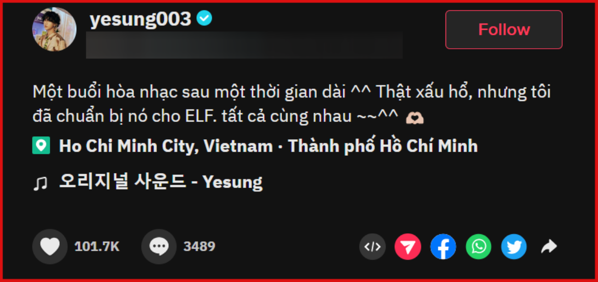 Hết nhảy See Tình trên sân khấu, Yesung (Super Junior) còn tập tành viết Tiếng Việt: Chuẩn 'rể Việt' rồi! Ảnh 2