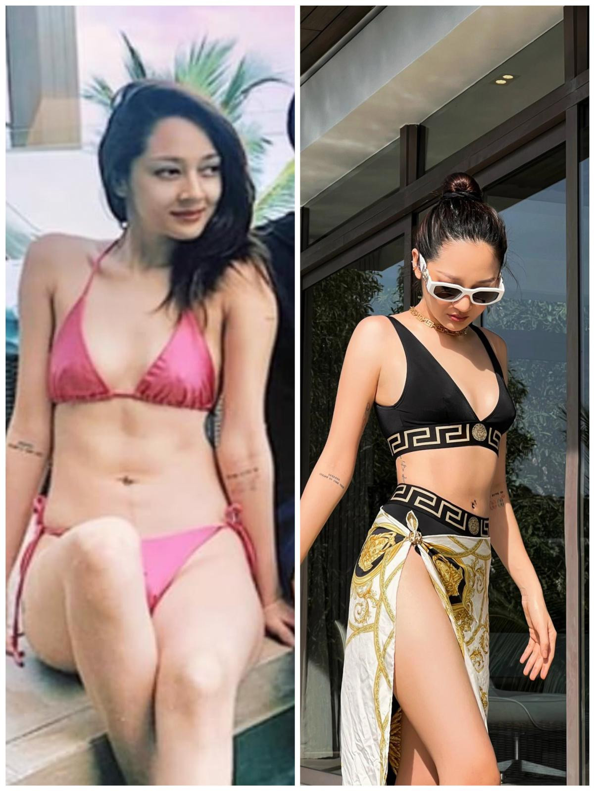 Sau ồn ào 'khoá môi' với phi công, Bảo Anh lần đầu lộ ảnh diện bikini nhưng sao vòng 2 lạ thế này. Ảnh 4