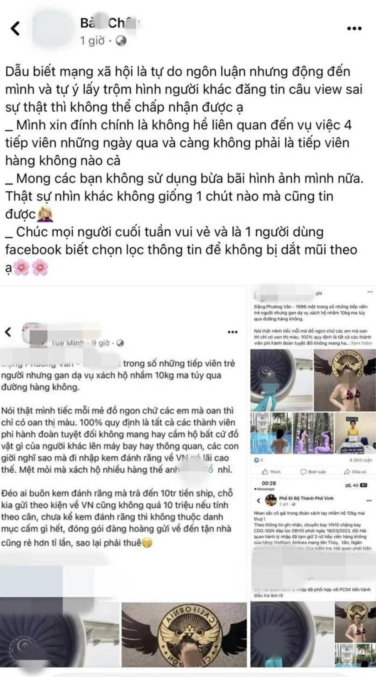 Thêm nữ tiếp viên hàng không 'kêu cứu' vì bị nhận nhầm là 1 trong 4 nữ tiếp viên xách 11kg ma túy Ảnh 1