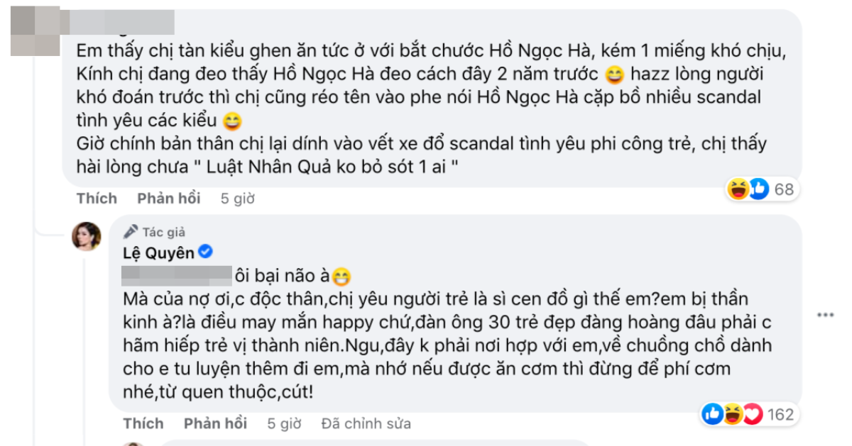 Bị nói bắt chước Hồ Ngọc Hà, Lệ Quyên gọi khán giả là 'bại não, của nợ' Ảnh 4