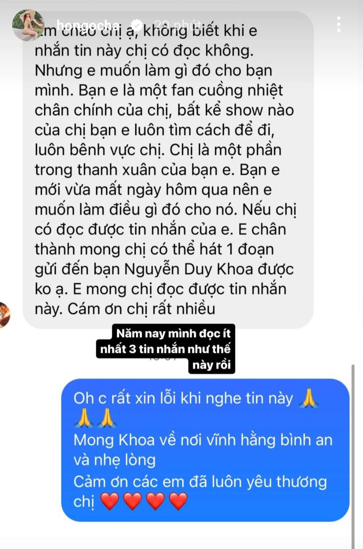 Nhận tin người hâm mộ qua đời, Hồ Ngọc Hà có chia sẻ gây chú ý Ảnh 1