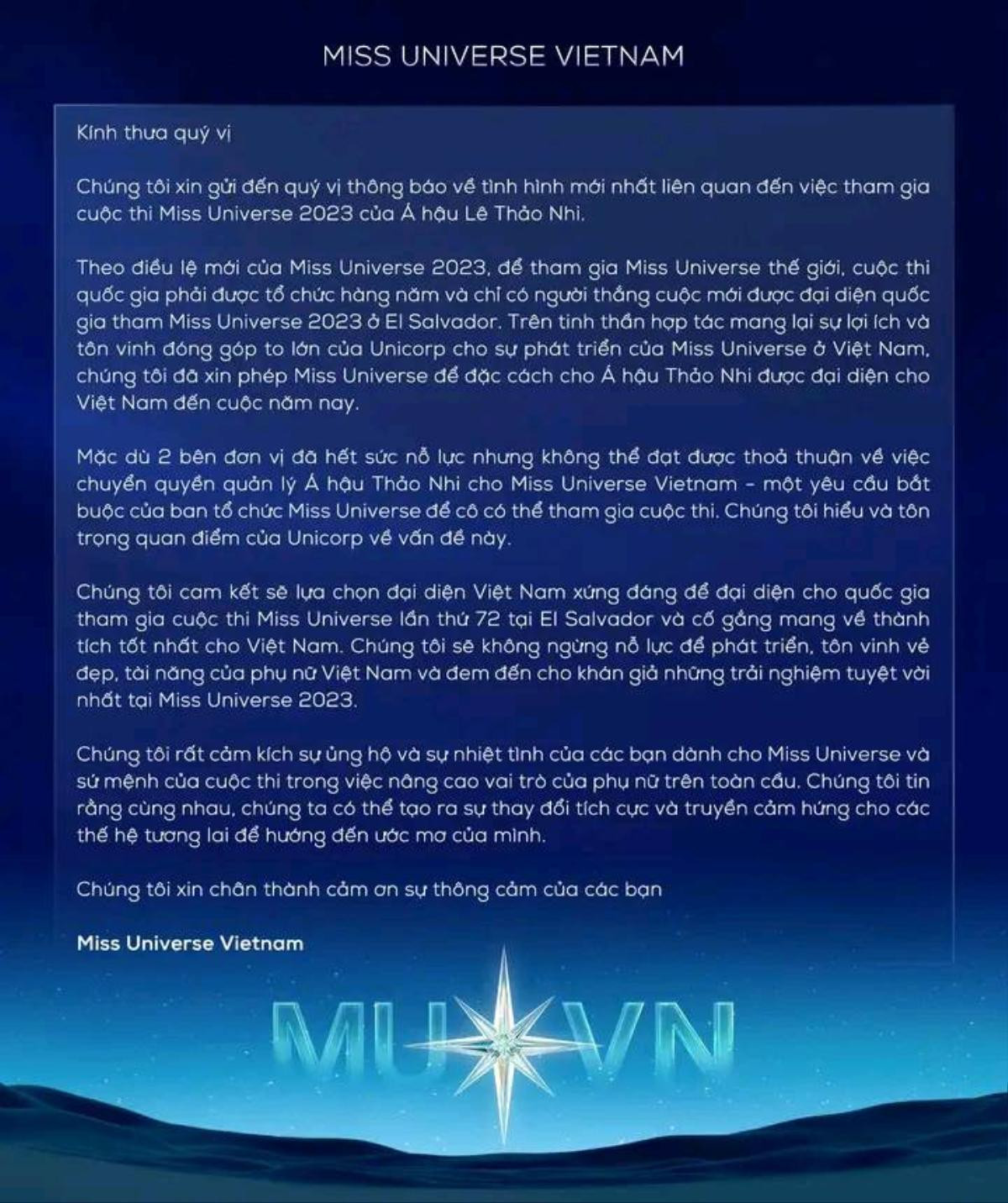 Đơn vị mới của Miss Universe Vietnam thẳng tay hủy theo dõi Thảo Nhi Lê: Lợi dụng truyền thông đã xong? Ảnh 1