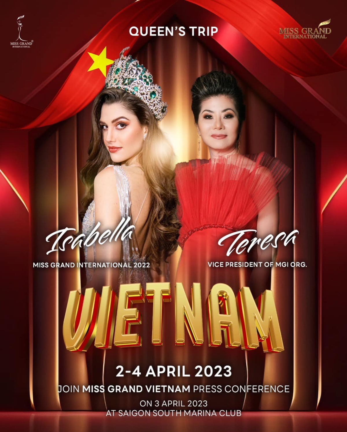 Miss Grand 2022 sang Việt Nam cùng bà Teresa: Thùy Tiên sắp được mẹ nuôi làm phó nháy cho rồi Ảnh 1