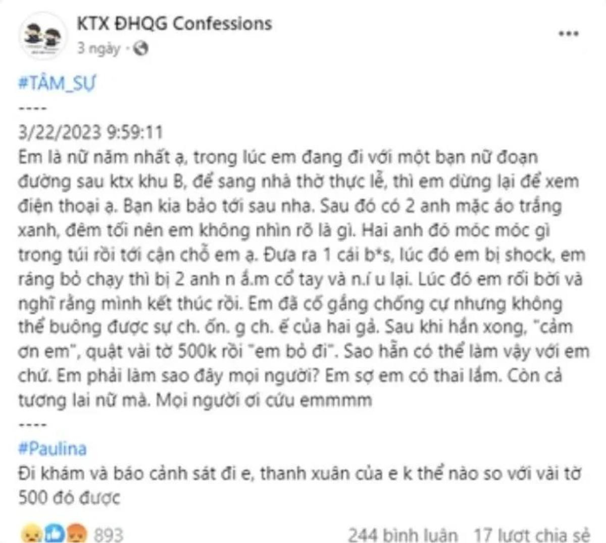 Nữ sinh viên bị 2 thanh niên tấn công tình dục tại làng ĐHQG TP.HCM là... tin giả Ảnh 1