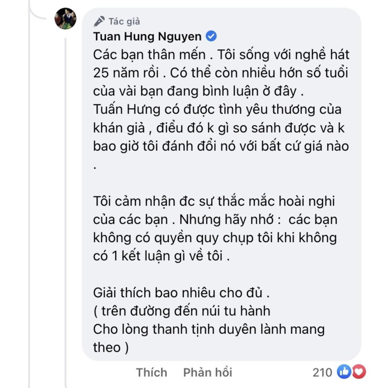 Bị mỉa mai 'bán hàng đểu', Tuấn Hưng phân trần: 'Rồi các bạn sẽ rõ thôi' Ảnh 3