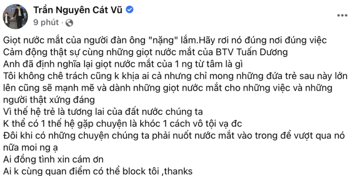 Tim bất ngờ nói về màn khóc lóc của Trấn Thành: Giọt nước mắt đàn ông phải rơi đúng nơi, đúng việc Ảnh 1