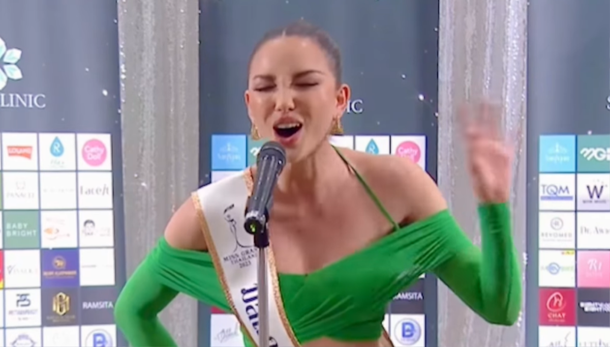 Màn hô tên 'tấu hài' của thí sinh Miss Grand Thailand 2023: Thi Hoa hậu hay thi hát? Ảnh 5