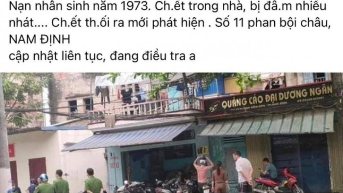 Sự thật ngỡ ngàng về thông tin 'người đàn ông tử vong trong nhà do bị đâm' ở Nam Định Ảnh 1