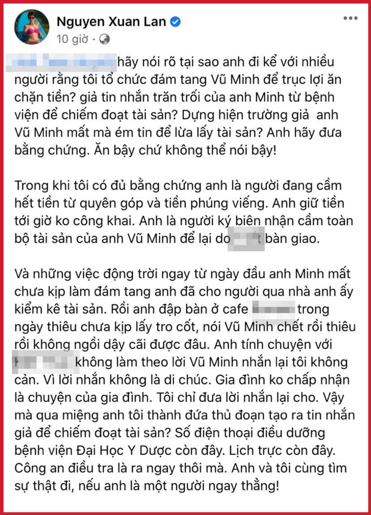 Xuân Lan bị tố trục lợi từ đám tang cố đạo diễn Vũ Minh: Chính chủ tung bằng chứng đáp trả ngược! Ảnh 3