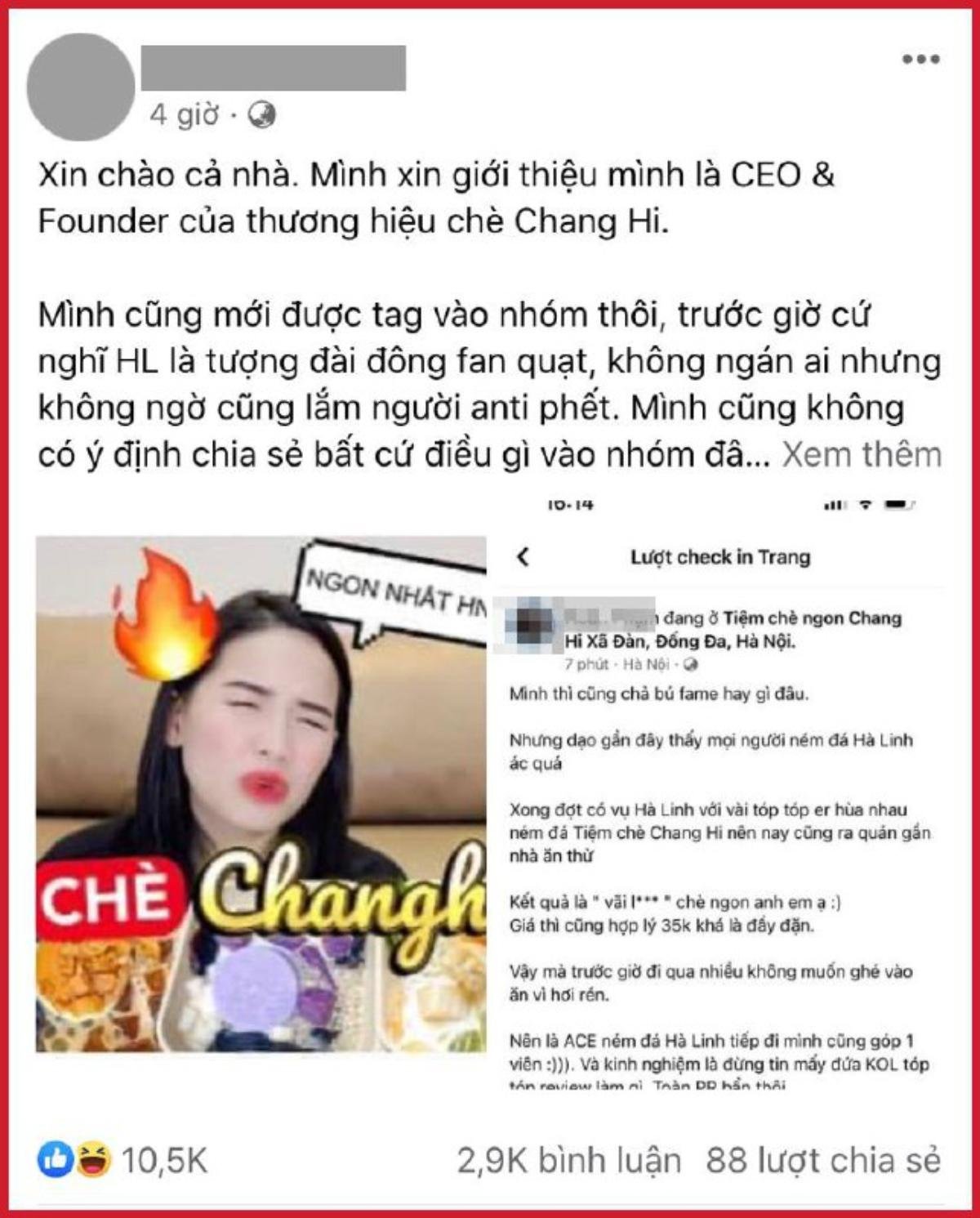 'Bố mẹ tôi từng bị công kích, chửi bới nặng nề vì Hà Linh' Ảnh 2