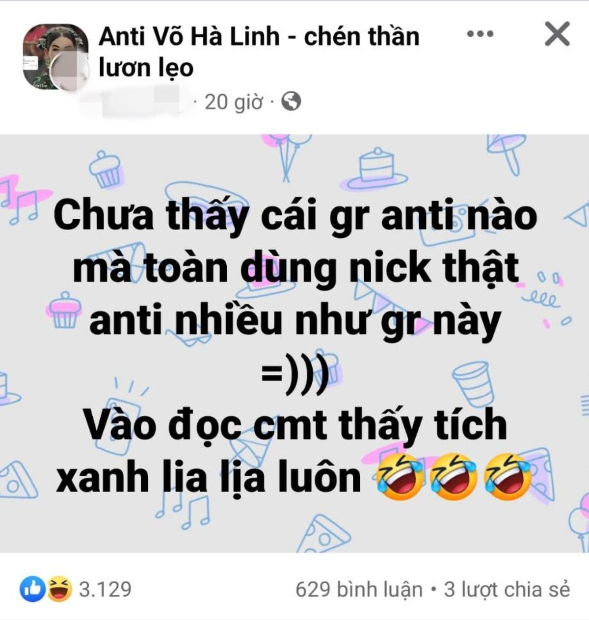 Hot hơn cả sao Việt: Nhóm anti Hà Linh cán mốc 100.000 thành viên, toàn tick xanh tích cực bình luận Ảnh 4