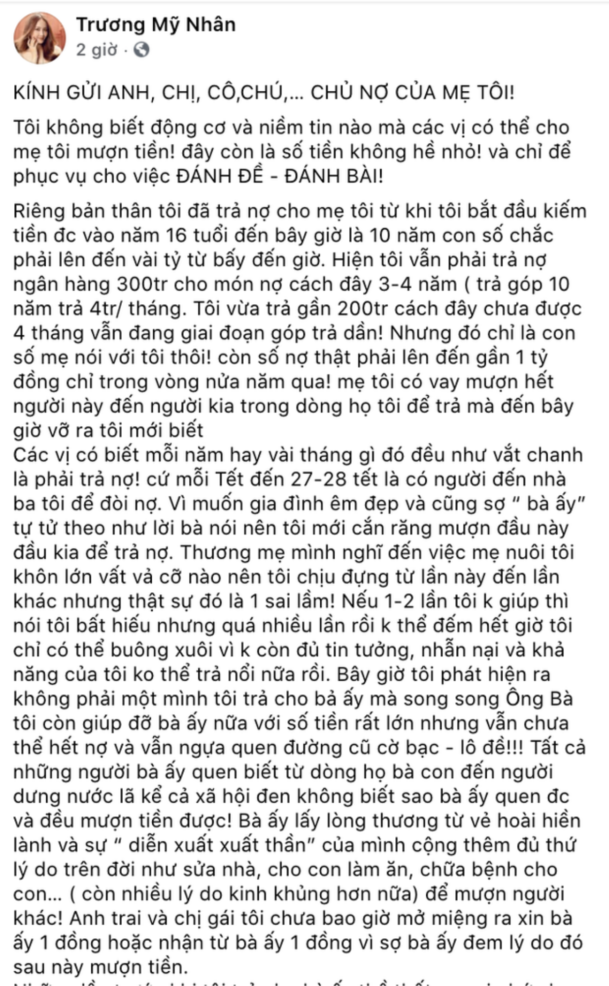 Cuộc sống hiện tại của mỹ nhân từng công khai phải trải nợ cho mẹ suốt 10 năm Ảnh 1