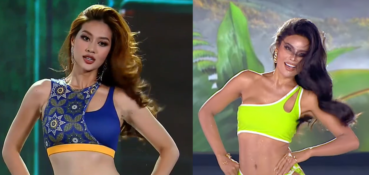 Thiên Ân bị thí sinh Miss Grand Thailand 2023 'bắt chước' kiểu hất tóc để dự thi Ảnh 1