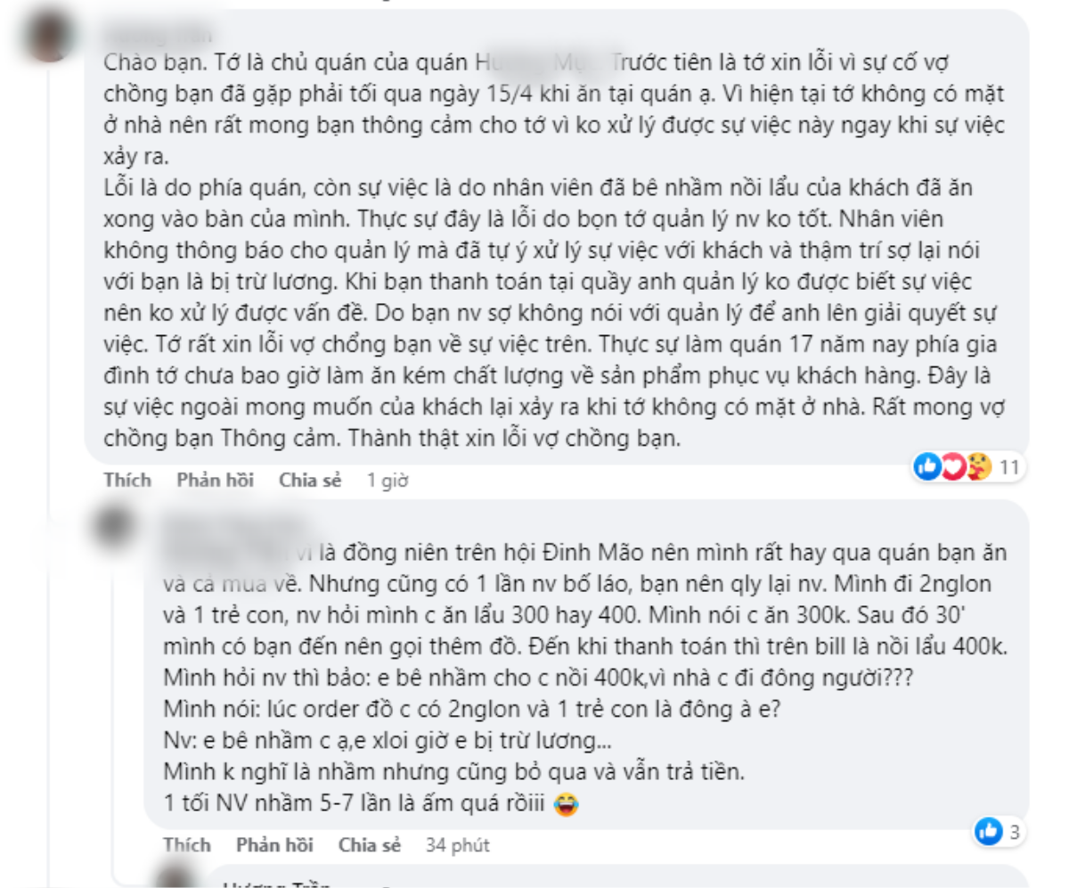 Tạm đình chỉ hoạt động quán Lẩu Hương Mực: Cơ sở thừa nhận cho khách ăn lẩu thừa Ảnh 3