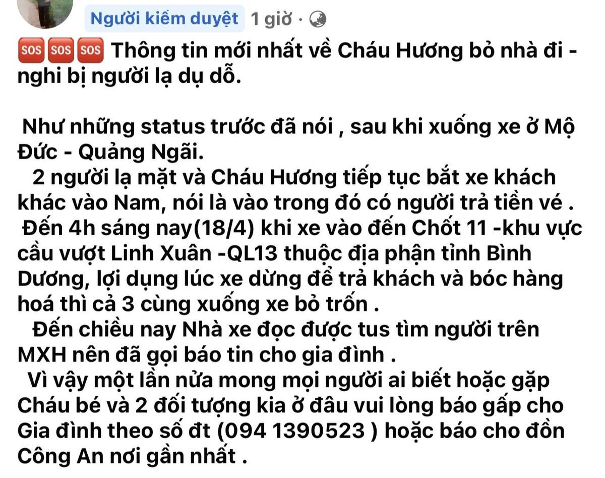 Nữ sinh lớp 9 mất tích cùng 2 người lạ mặt, gia đình chết lặng khi tìm thấy bức thư để lại Ảnh 1