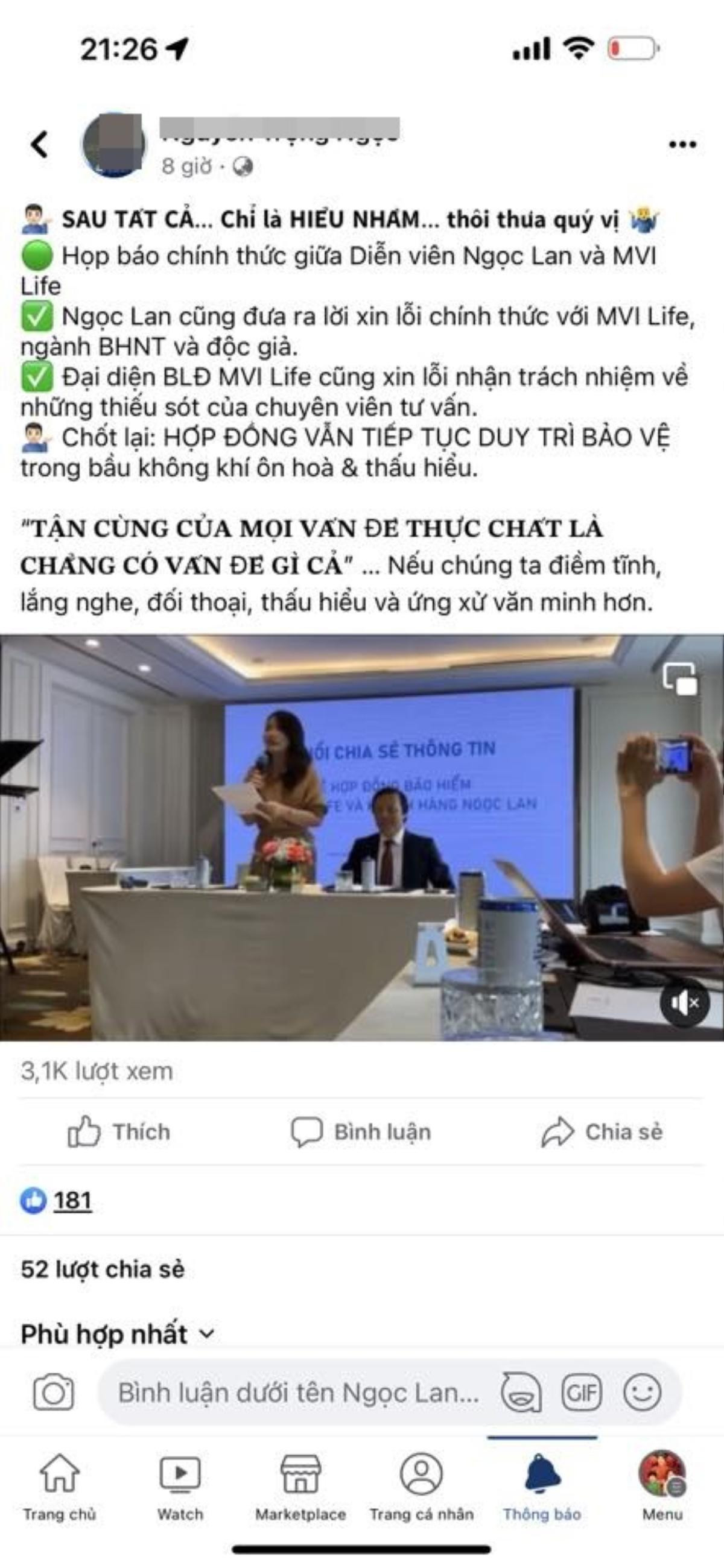 Vừa cười tươi ôm thắm thiết CEO bảo hiểm, Ngọc Lan lại cãi tay đôi trên MXH với Giám đốc cấp cao Manulife Ảnh 2