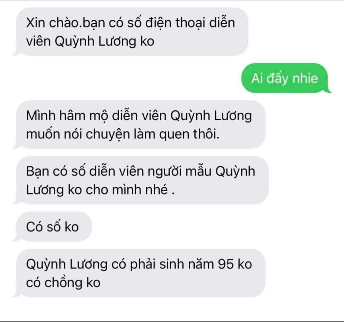 Diễn viên Quỳnh Lương bức xúc vì bị kẻ lạ quấy rối, gửi tin nhắn đồi truỵ Ảnh 3