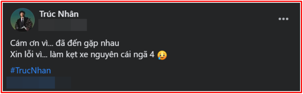 Trúc Nhân đăng đàn xin lỗi vì gây ảnh hưởng đến người dân: Chuyện gì đây? Ảnh 1