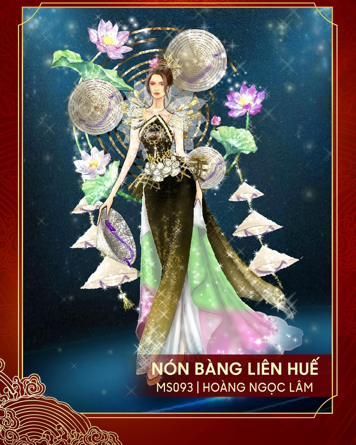 Họa tiết Hoa sen xuất hiện nhan nhãn tại cuộc thi trang phục dân tộc Miss Grand Vietnam Ảnh 2