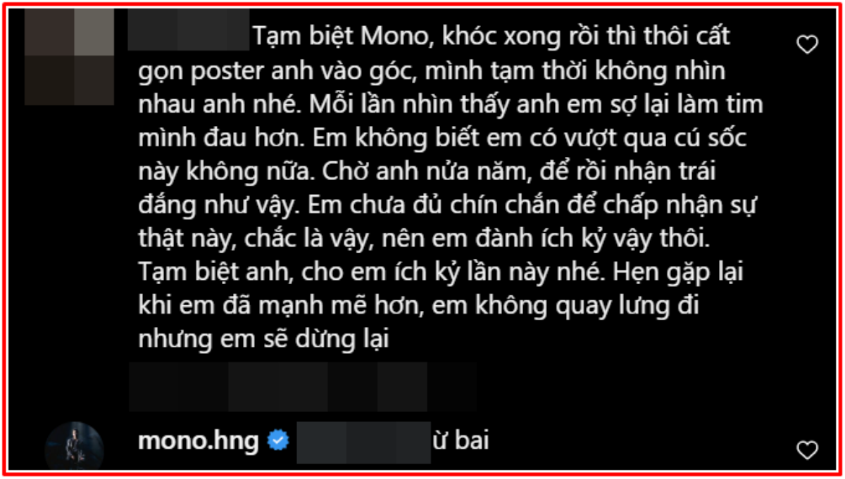 Nổi tiếng không lâu, MONO đã bị 1 khán giả 'không nhìn mặt': Nam ca sĩ liền đáp trả đầy 'phũ phàng' Ảnh 3