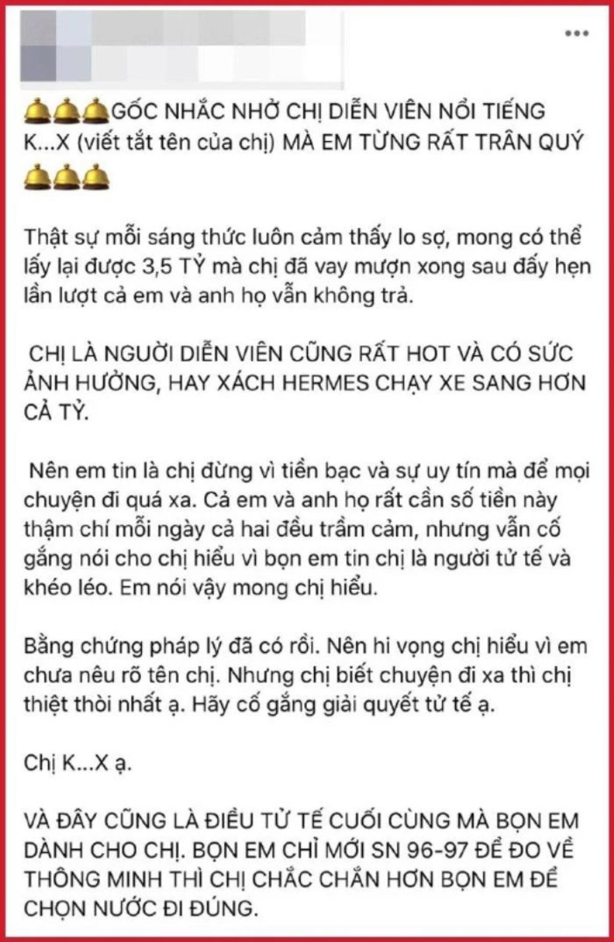 Vụ Kiều Trinh xíu bị tố nợ 3.5 tỷ: Người đẹp chuyển giới Hoàng Học tung giấy ủy nhiệm chi chuyển tiền Ảnh 1