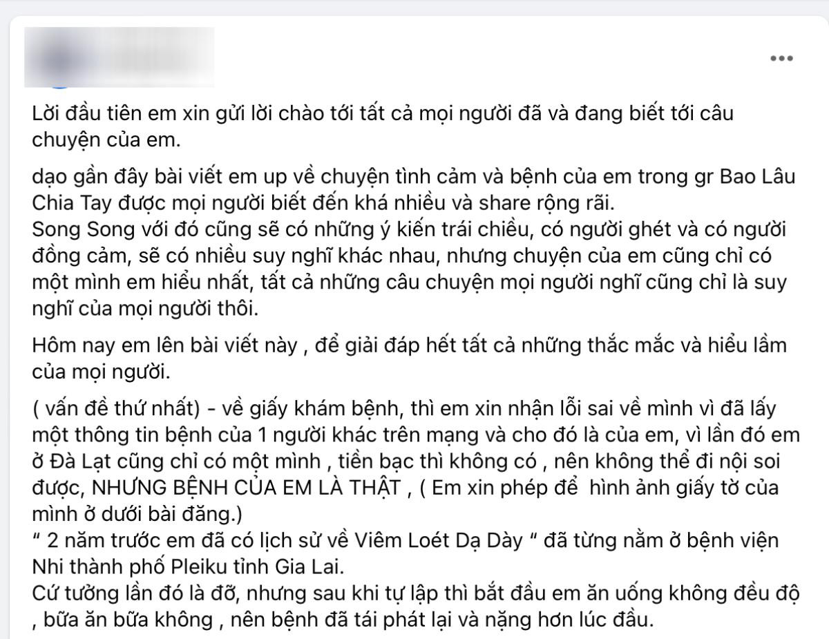 Cô gái trong 'drama giả ung thư' chính thức lên tiếng xin lỗi, tiết lộ nhiều góc khuất bản thân Ảnh 2