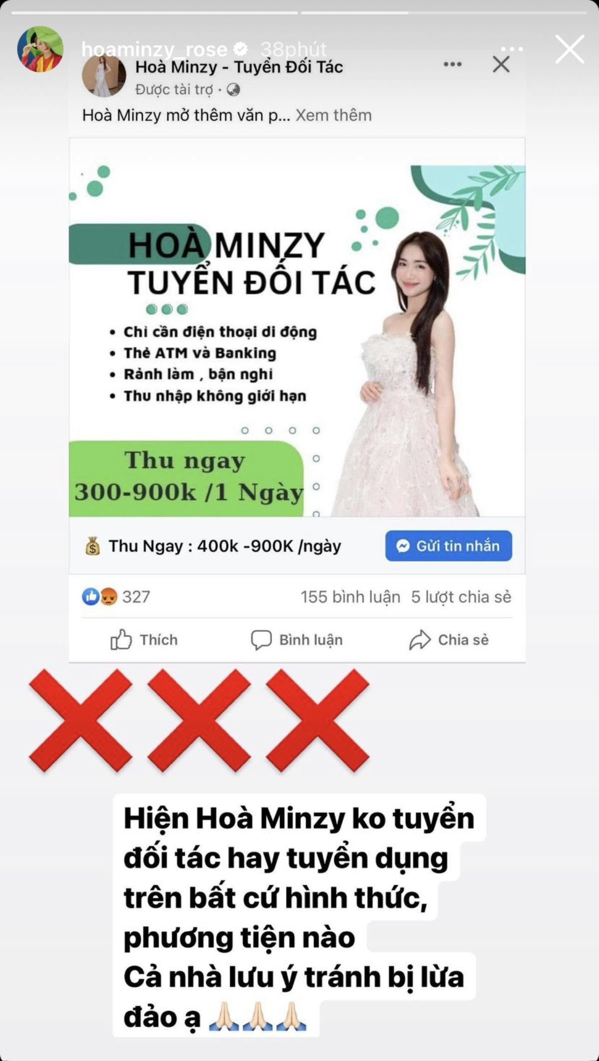 Hoà Minzy lên tiếng về thông tin thất thiệt ảnh hưởng đến công việc Ảnh 2