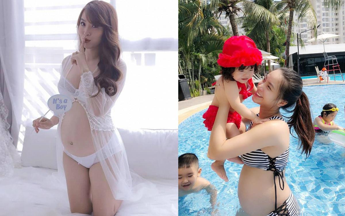 Team bầu bí Vbiz: Đông Nhi bụng tròn xoe vẫn chẳng ngại diện bikini nhưng trùm cuối còn khủng hơn Ảnh 6