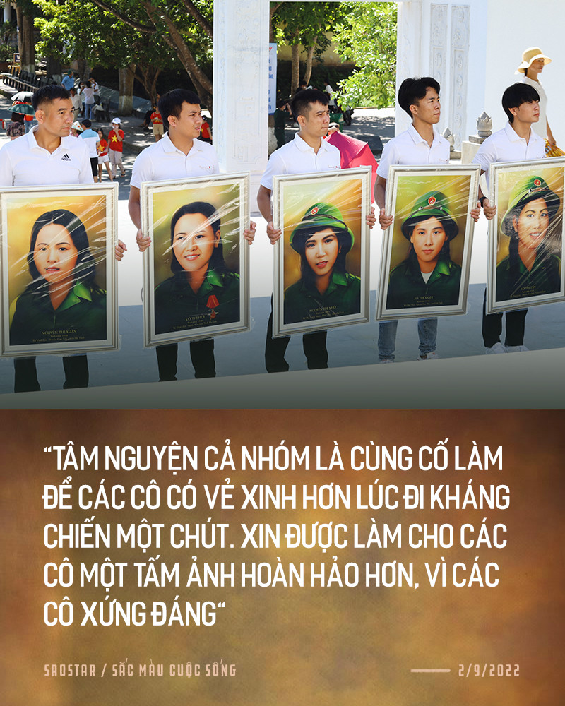 Nhóm phục dựng ảnh liệt sĩ và 10 cô gái mở đường ở ngã ba Đồng Lộc, nhân dịp 2/9: 'Vì các cô xứng đáng' Ảnh 5