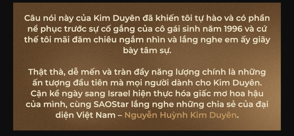 Kim Duyên: 'Hãy chờ đón nội lực của tôi tại Israel, danh hiệu không quyết định thứ hạng intop' Ảnh 1