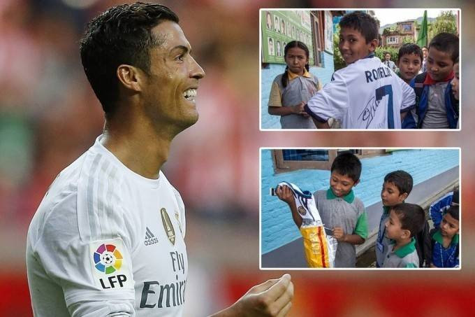 Cristiano Ronaldo tặng quà cho fan nhí sống sót sau trận động đất ở Nepal Ảnh 2