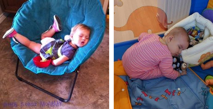 Đốn tim với bộ ảnh các em bé ngủ gật siêu dễ thương Ảnh 2